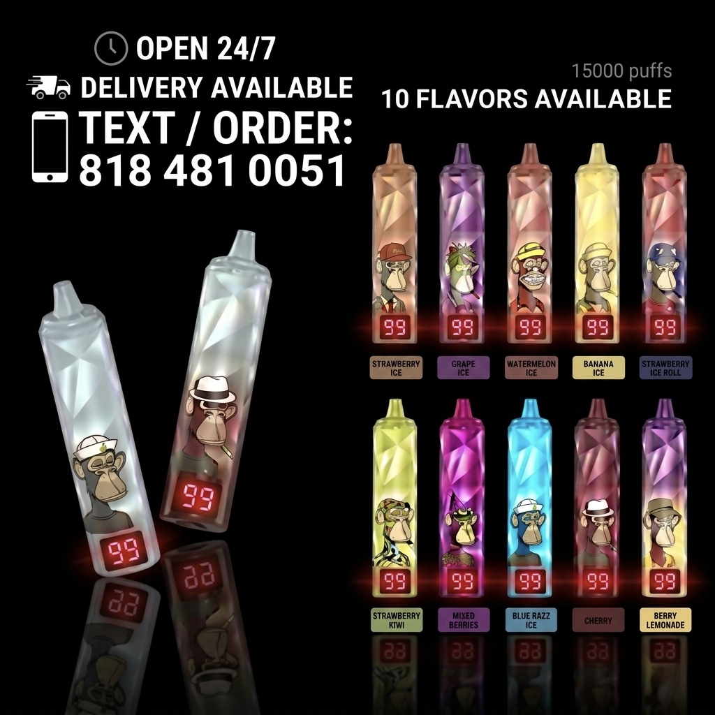 Cloudy LA premium 15000 puff disposable devices, 10 flavors available